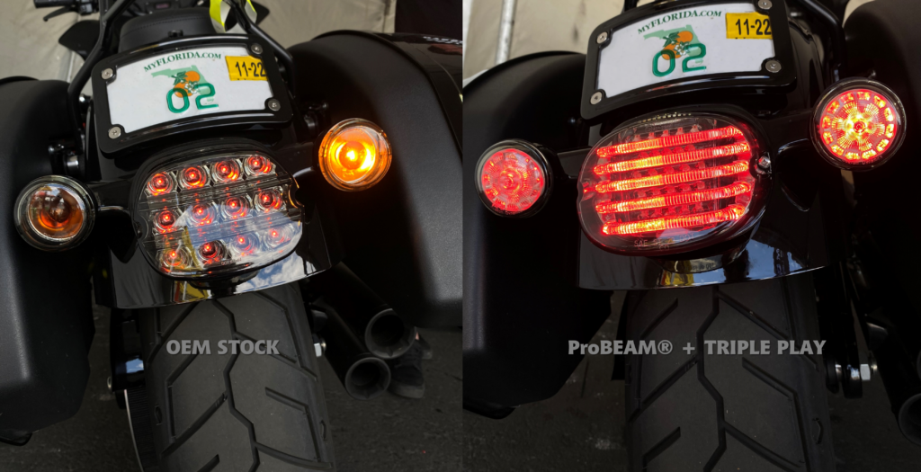 Motorcycle 40-LEDs Smoke Lens Integrated Dual Tail Light Running Lamp